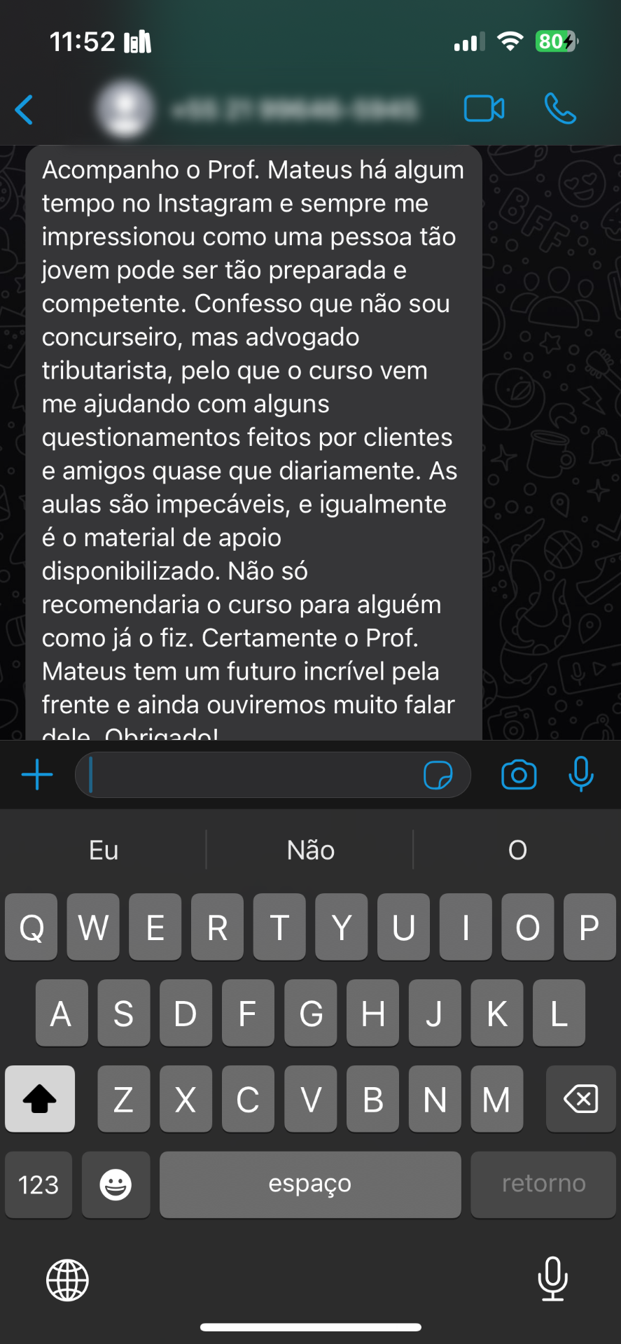 Depoimento de advogado tributarista