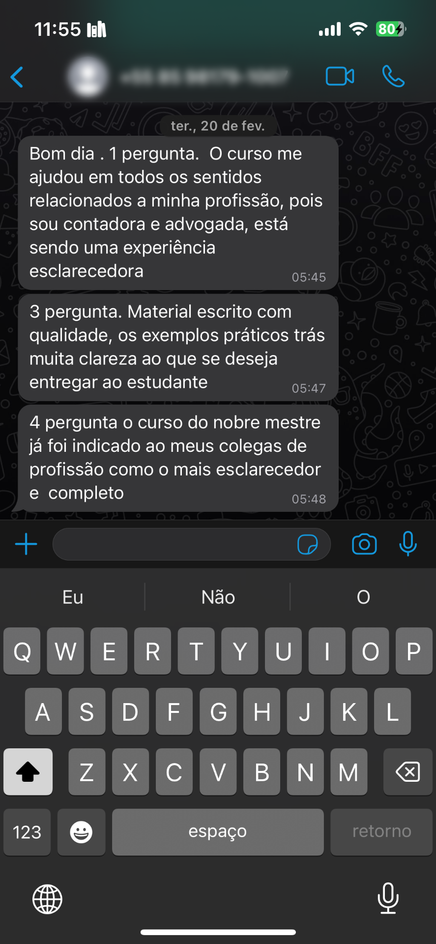 Depoimento de contadora e advogada