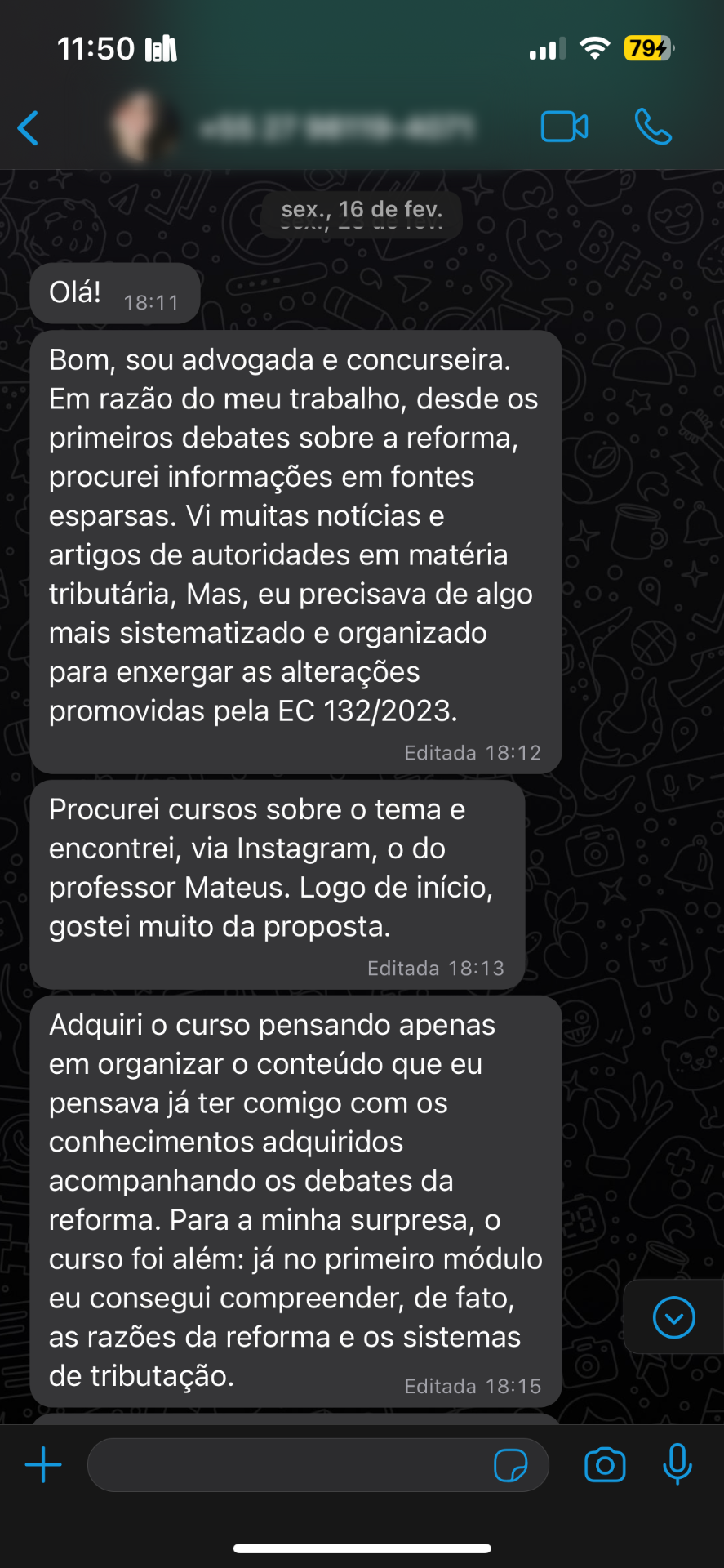 Depoimento de concurseira e advogada