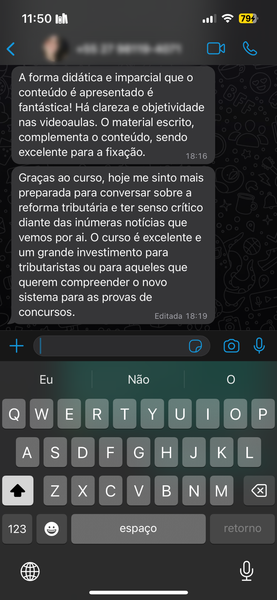 Depoimento sobre clareza e objetividade